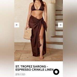 Monday Swimwear Espresso Linen Sarong